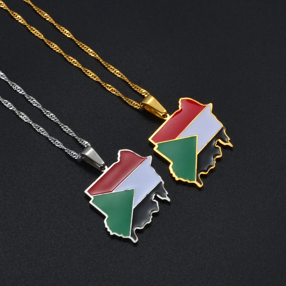 Sudan Flag Necklace – Arwino