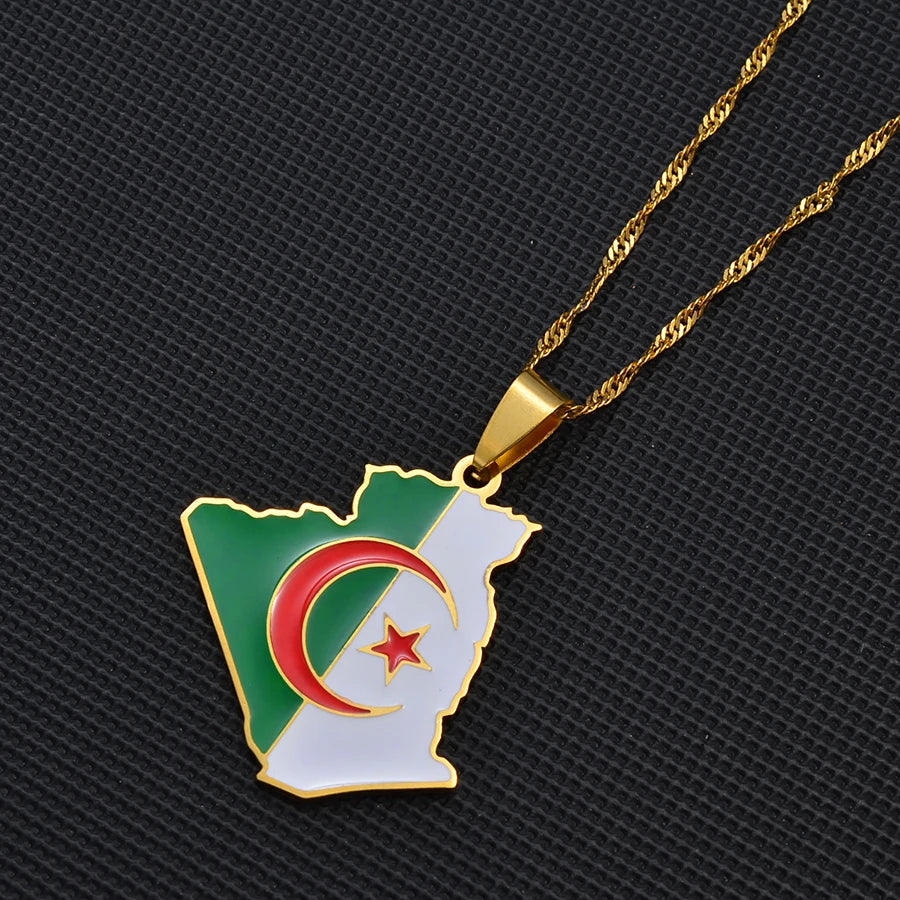 Algeria Flag Necklace – Arwino