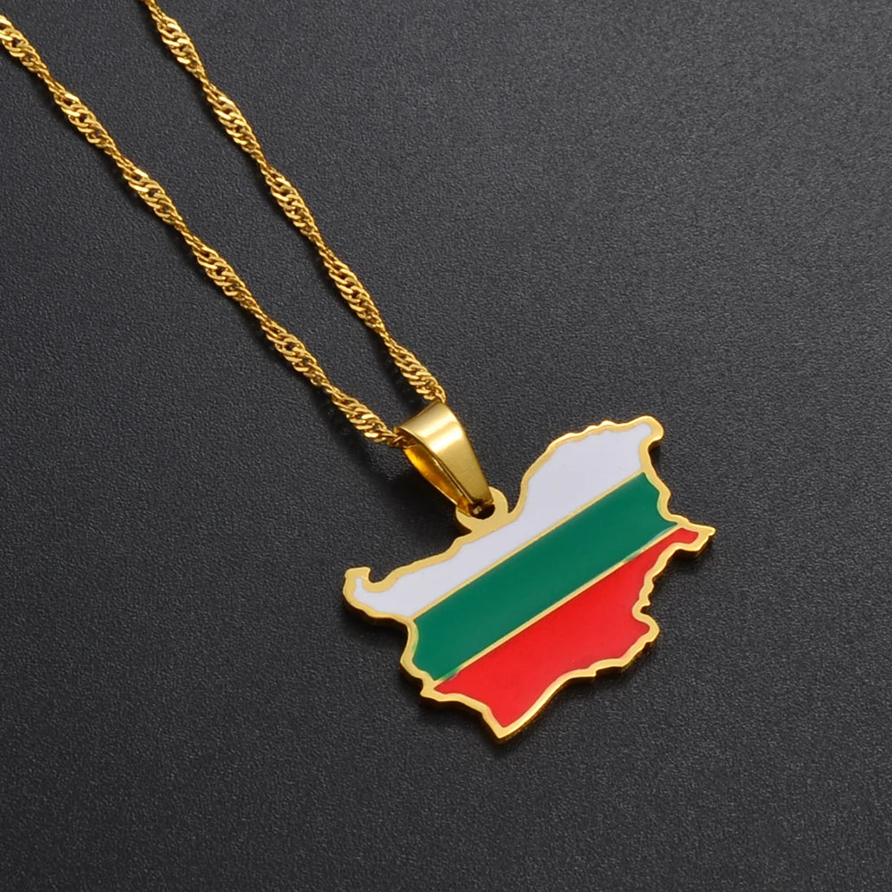 Bulgaria Flag Necklace – Arwino