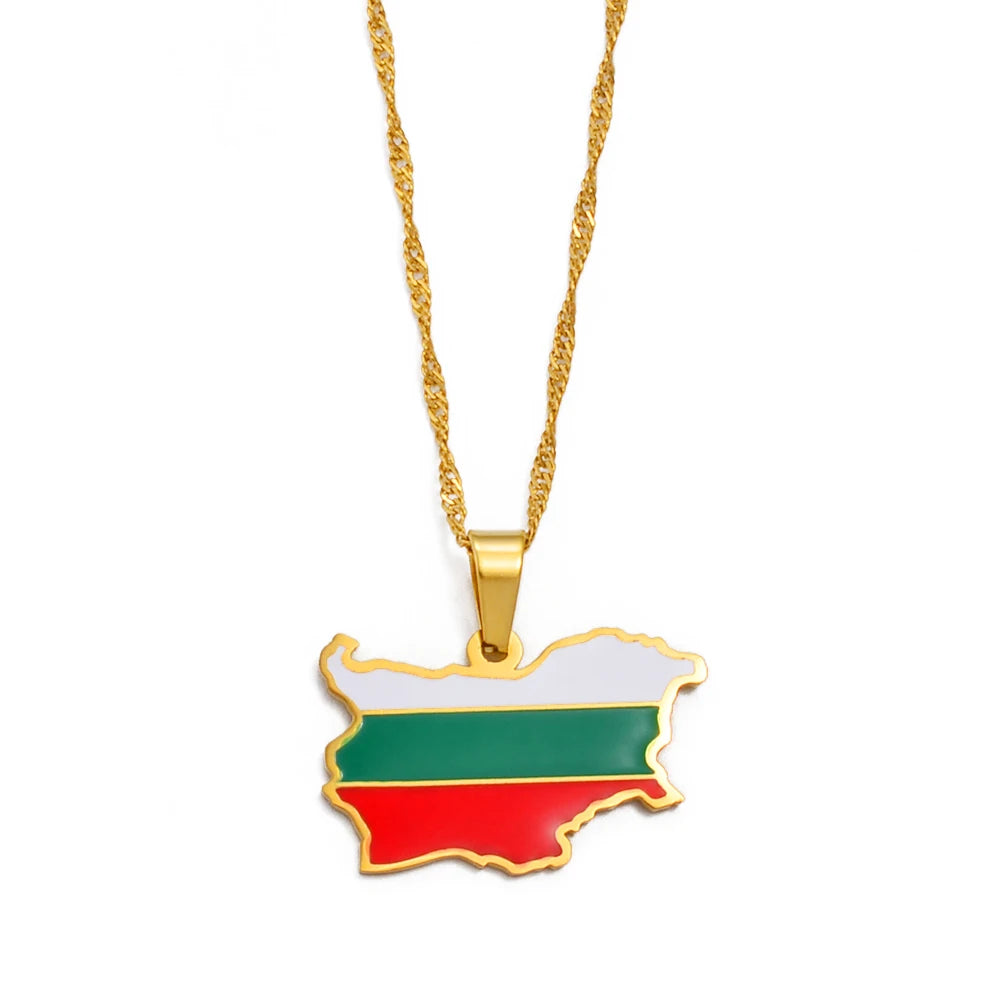 Bulgaria Flag Necklace – Arwino