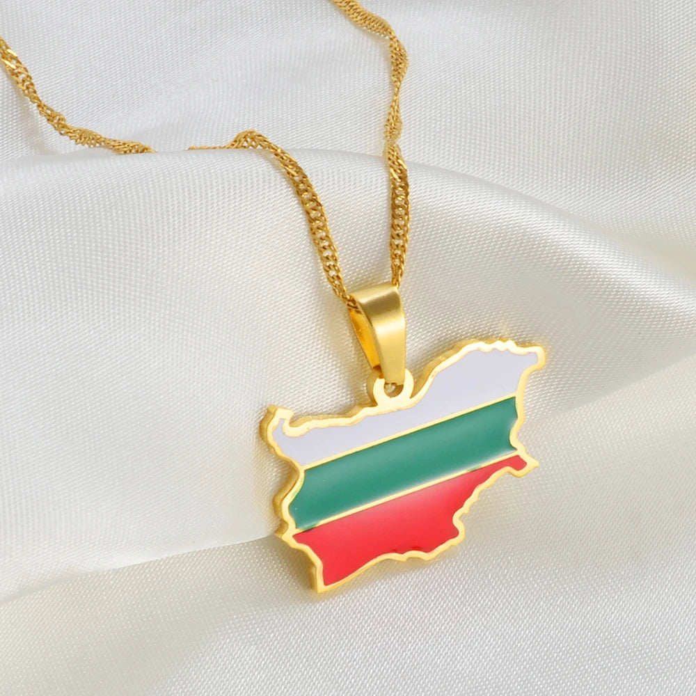 Bulgaria Flag Necklace – Arwino