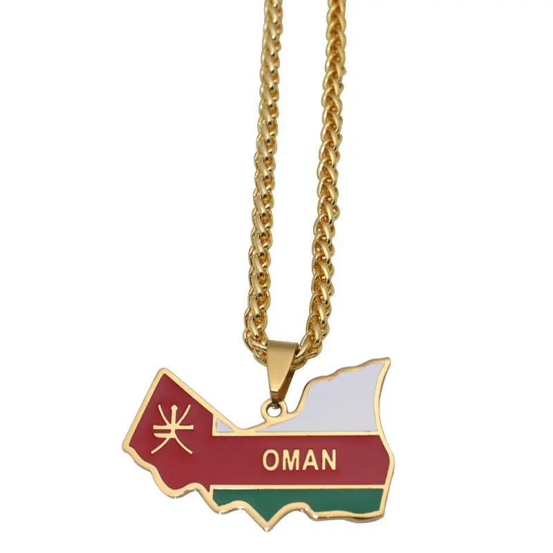 Oman Flag Necklace - Arwino