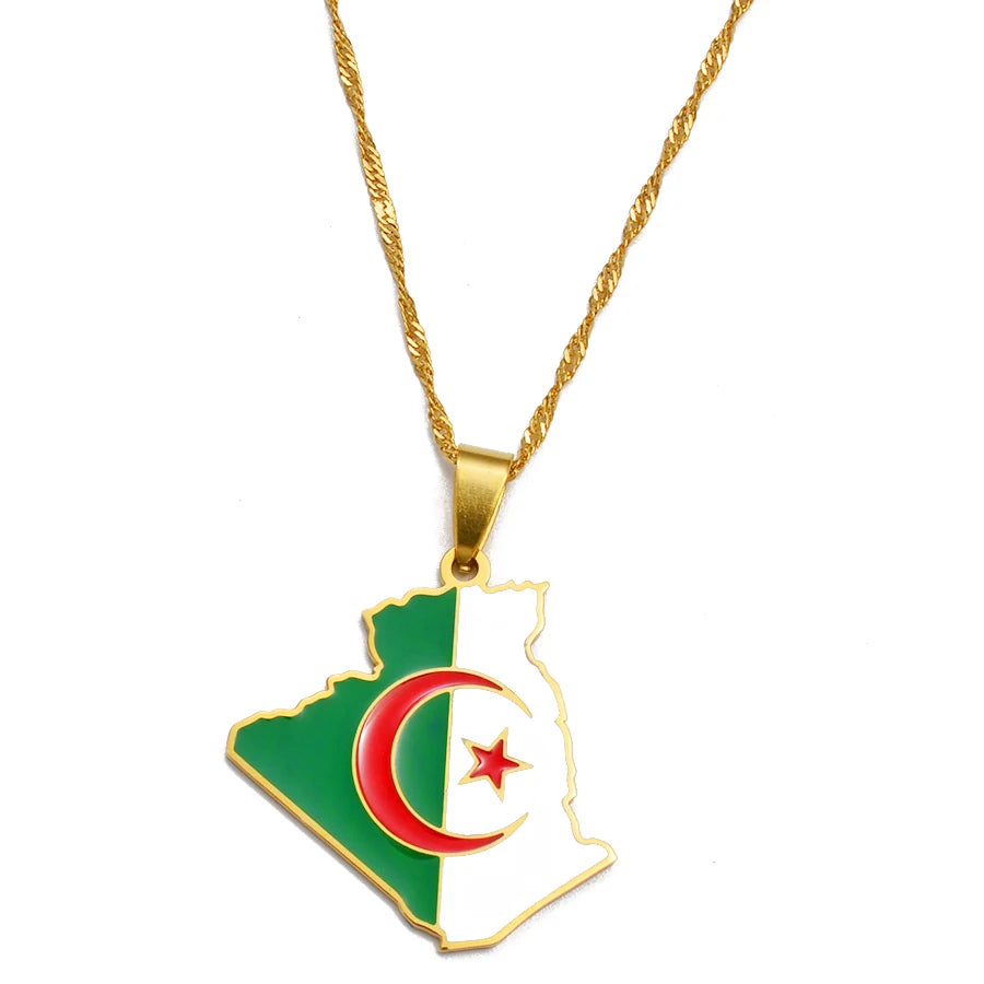 Algeria Flag Necklace – Arwino