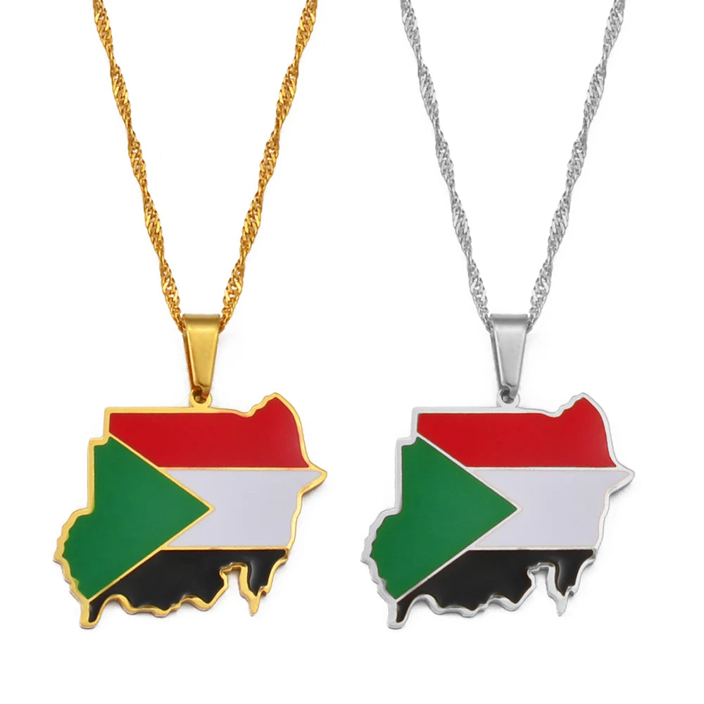 Sudan Flag Necklace – Arwino