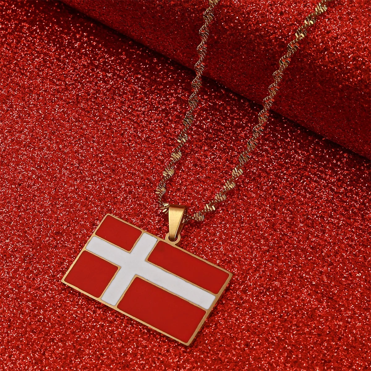 Denmark Flag Necklace – Arwino