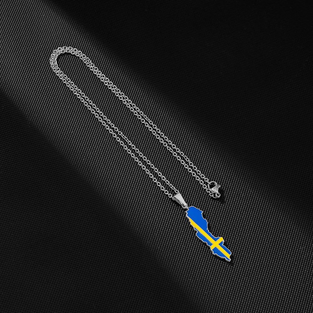 Sweden Flag Necklace – Arwino