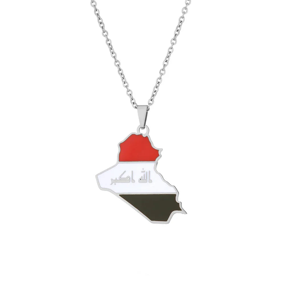 Iraq Flag Necklace - Arwino