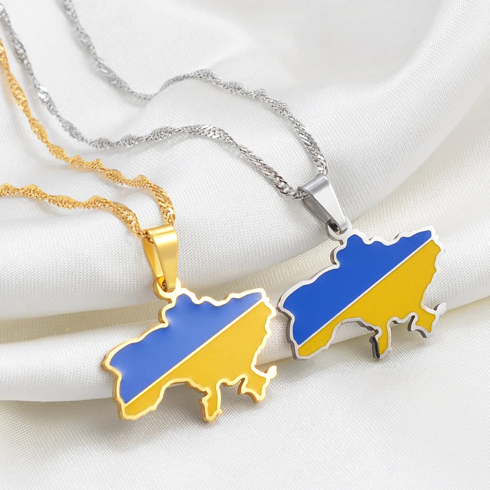 Ukraine Flag Necklace – Arwino