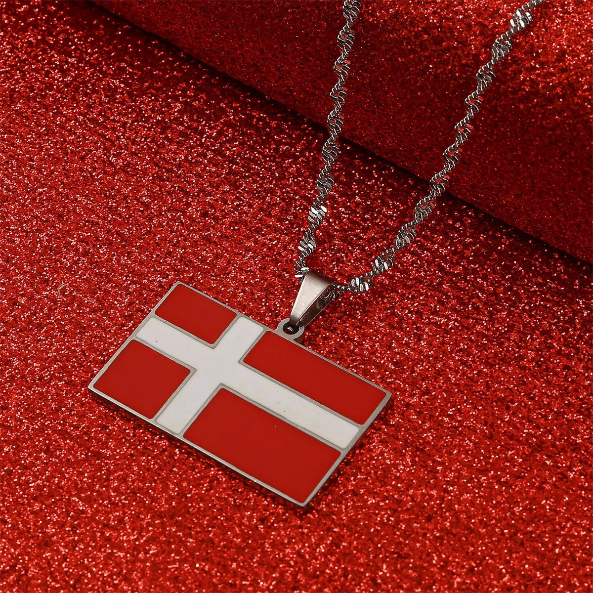 Denmark Flag Necklace – Arwino
