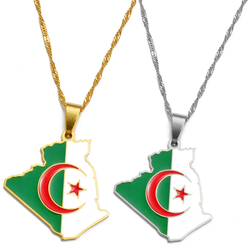 Algeria Flag Necklace – Arwino
