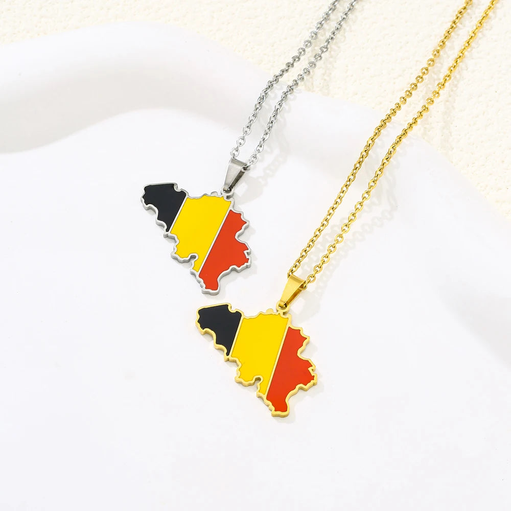 Belgium Flag Necklace – Arwino