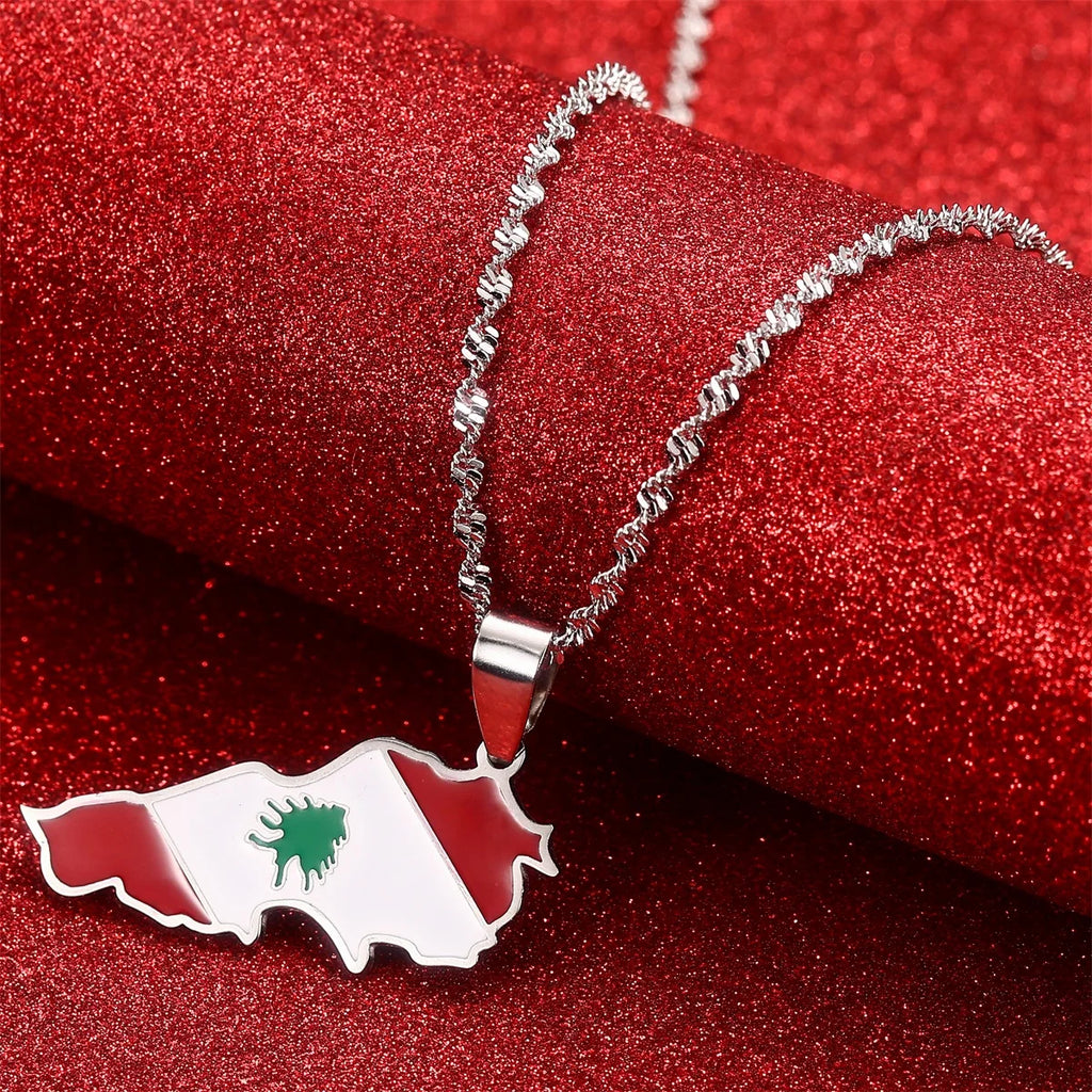 Lebanon Flag Necklace – Arwino