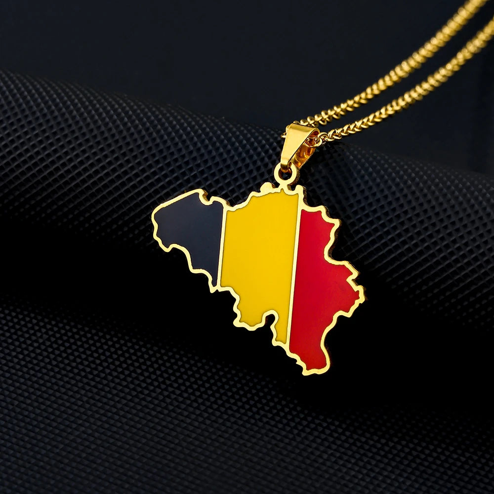 Belgium Flag Necklace – Arwino