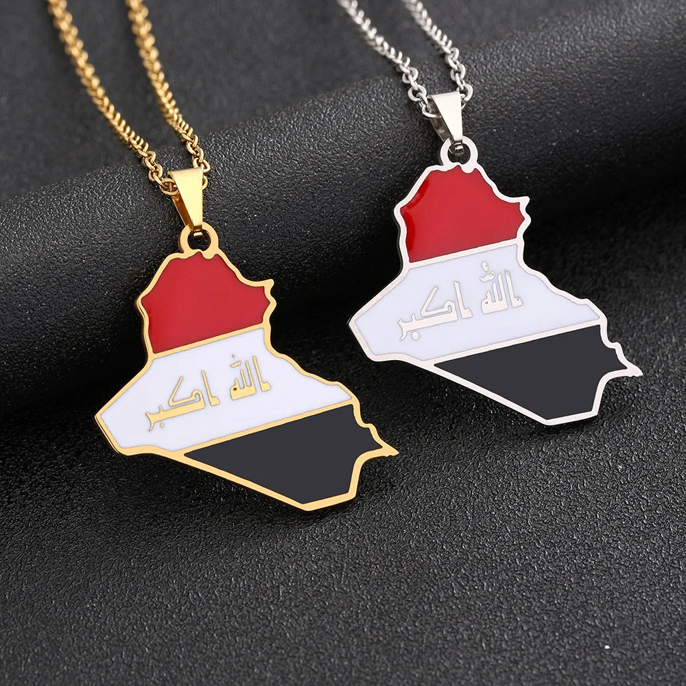 Iraq Flag Necklace - Arwino