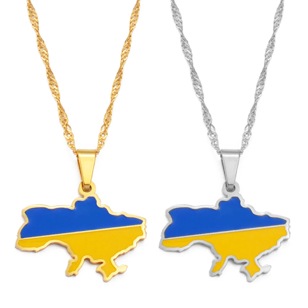 Ukraine Flag Necklace – Arwino