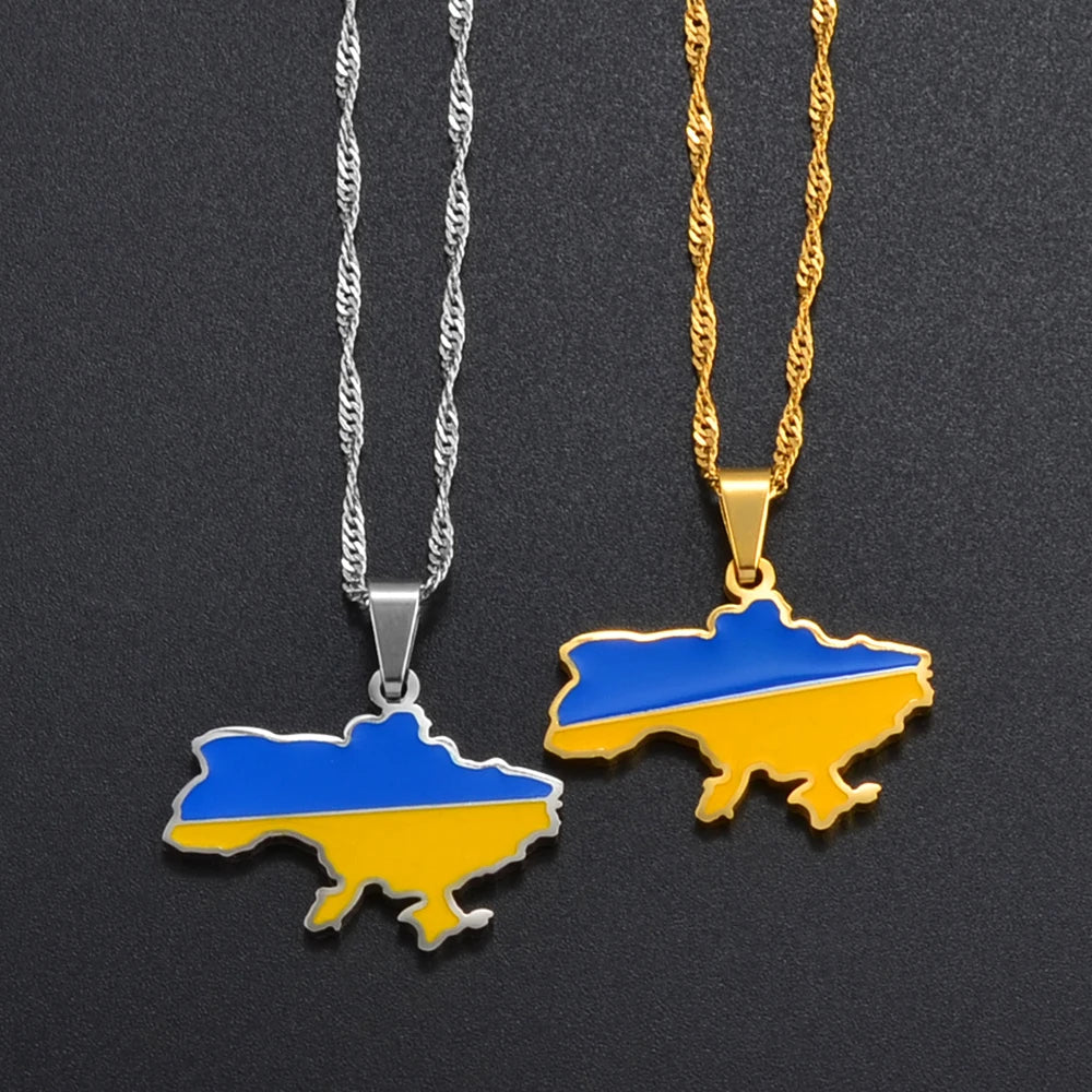 Ukraine Flag Necklace – Arwino