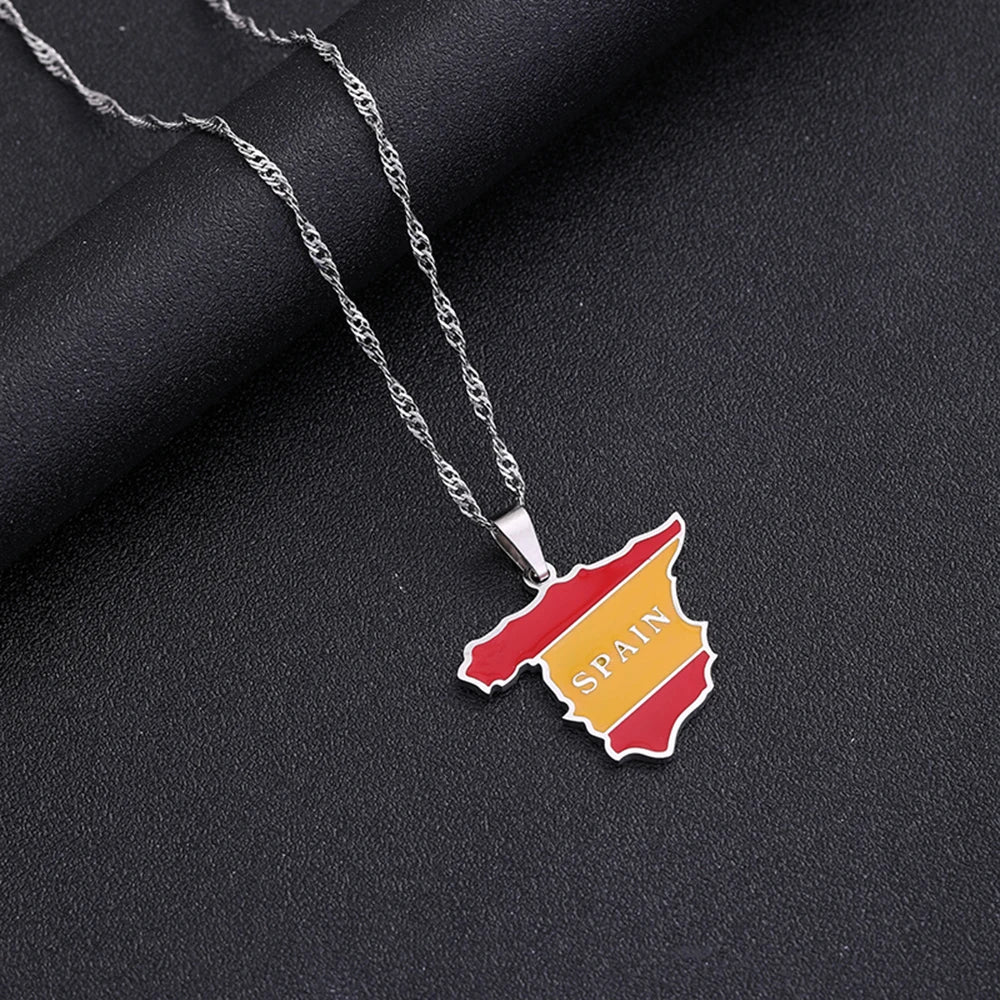 Spain Flag Necklace – Arwino