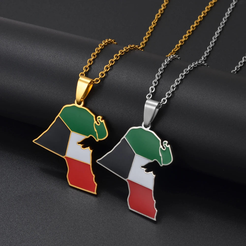 Kuwait Flag Necklace - Arwino