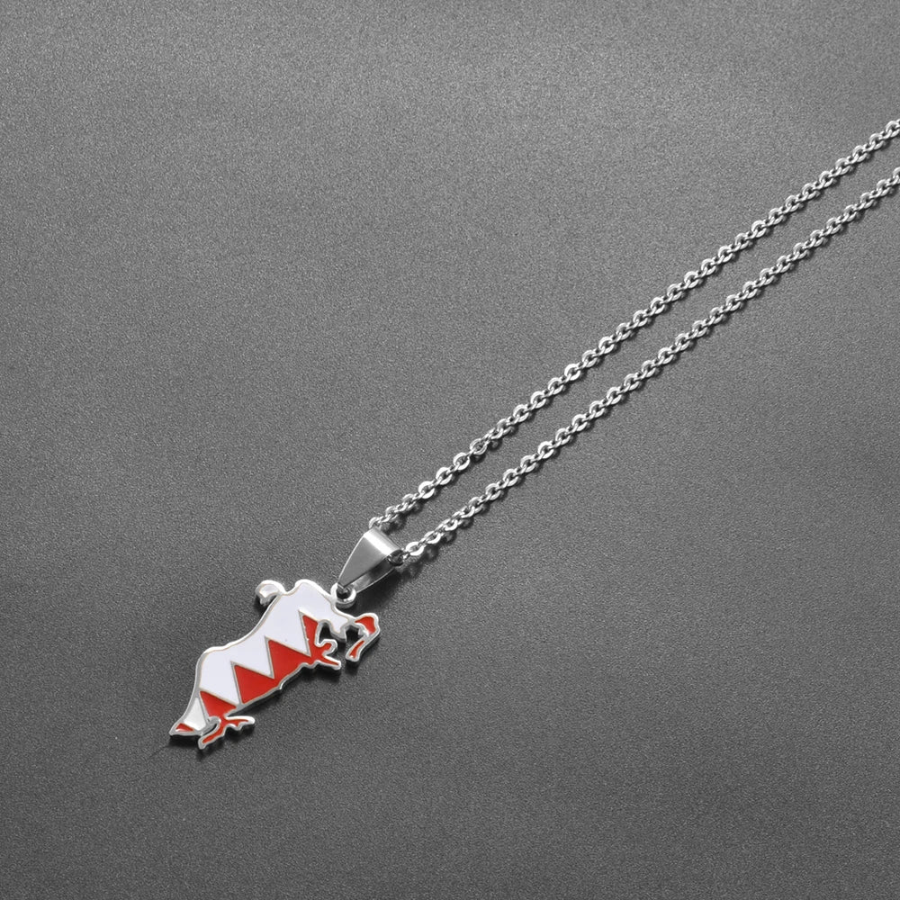Bahrain Flag Necklace - Arwino
