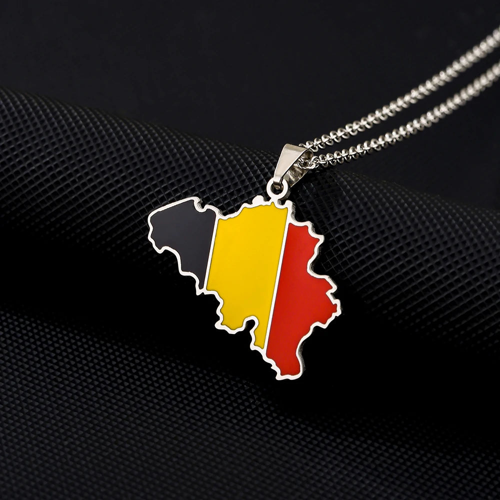 Belgium Flag Necklace – Arwino