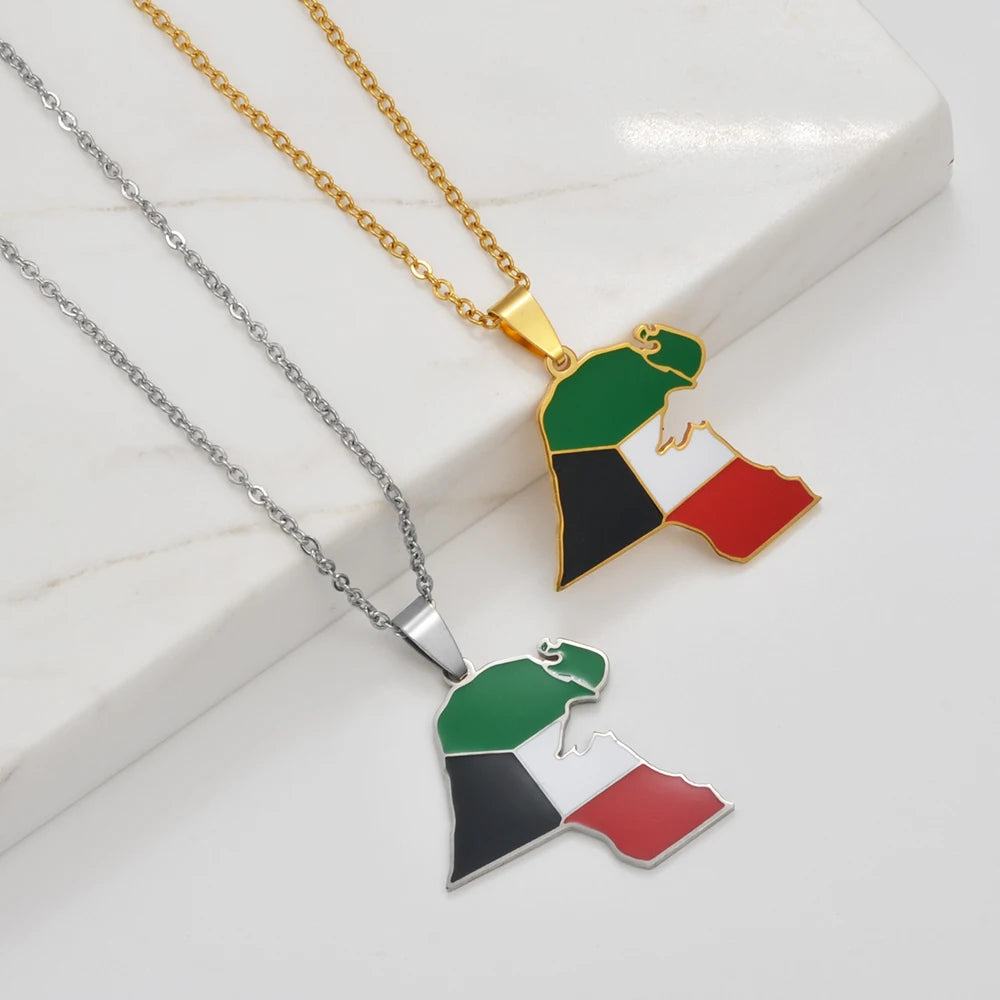 Kuwait Flag Necklace - Arwino