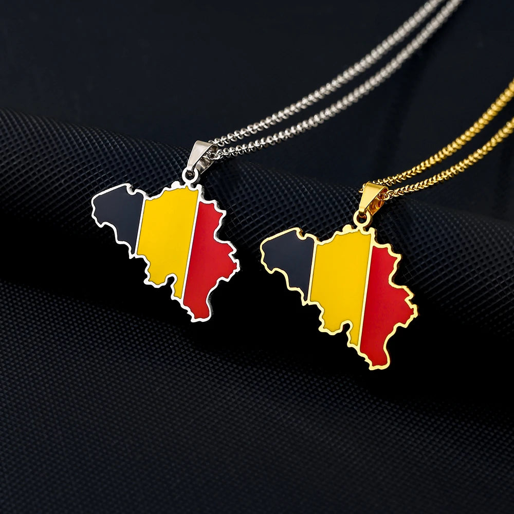 Belgium Flag Necklace – Arwino