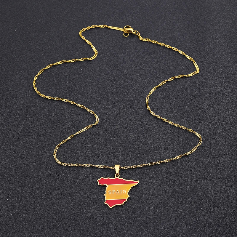 Spain Flag Necklace – Arwino