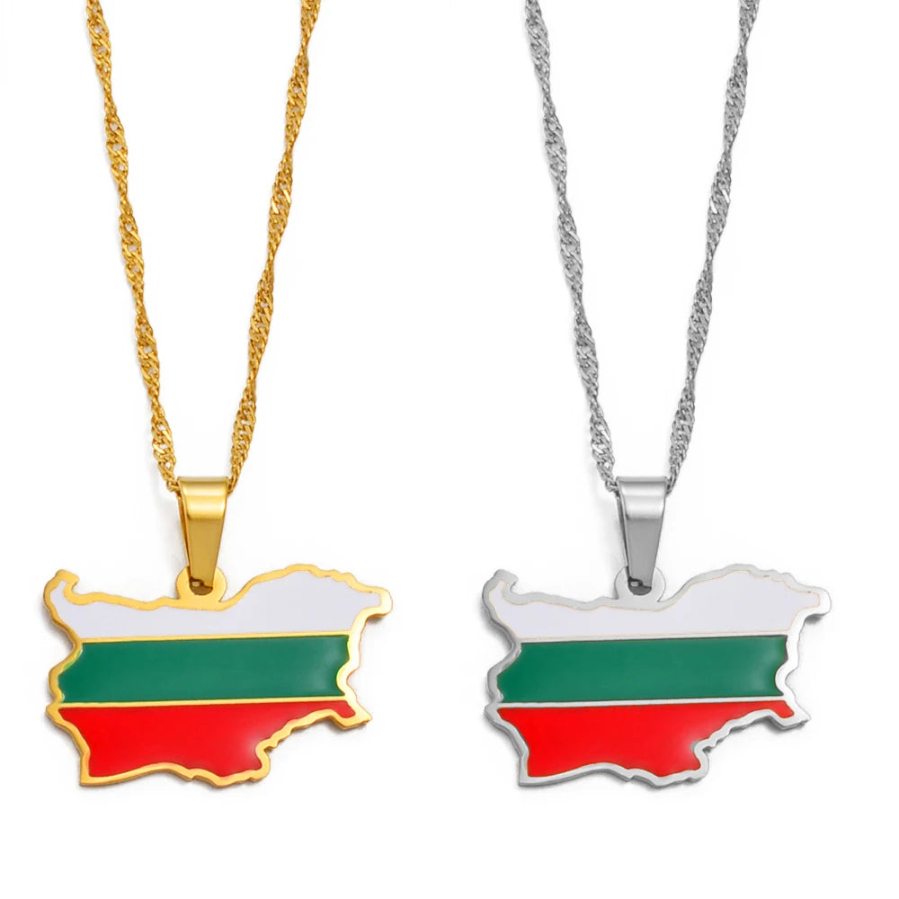 Bulgaria Flag Necklace – Arwino