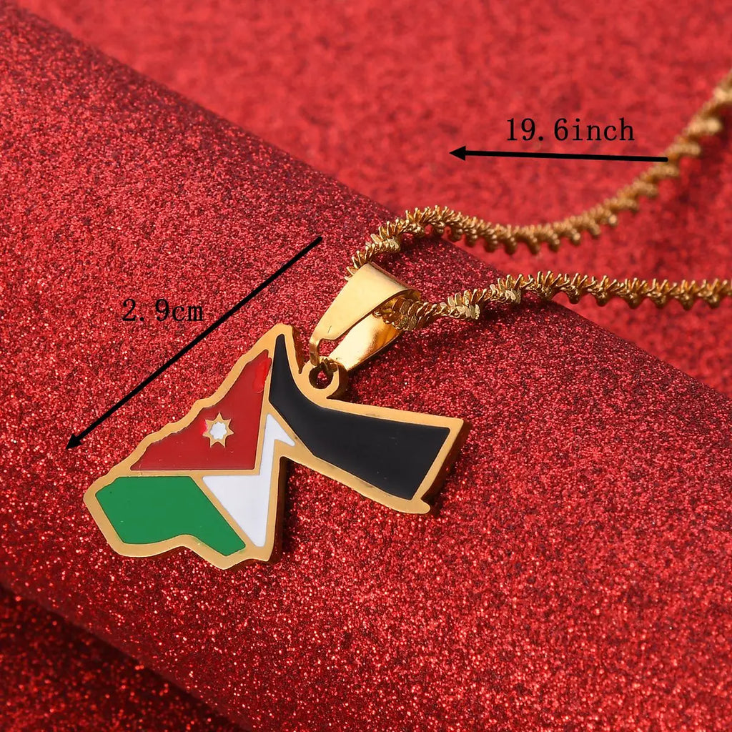 Jordan Flag Necklace – Arwino
