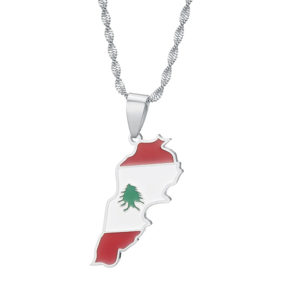 Lebanon Flag Necklace – Arwino