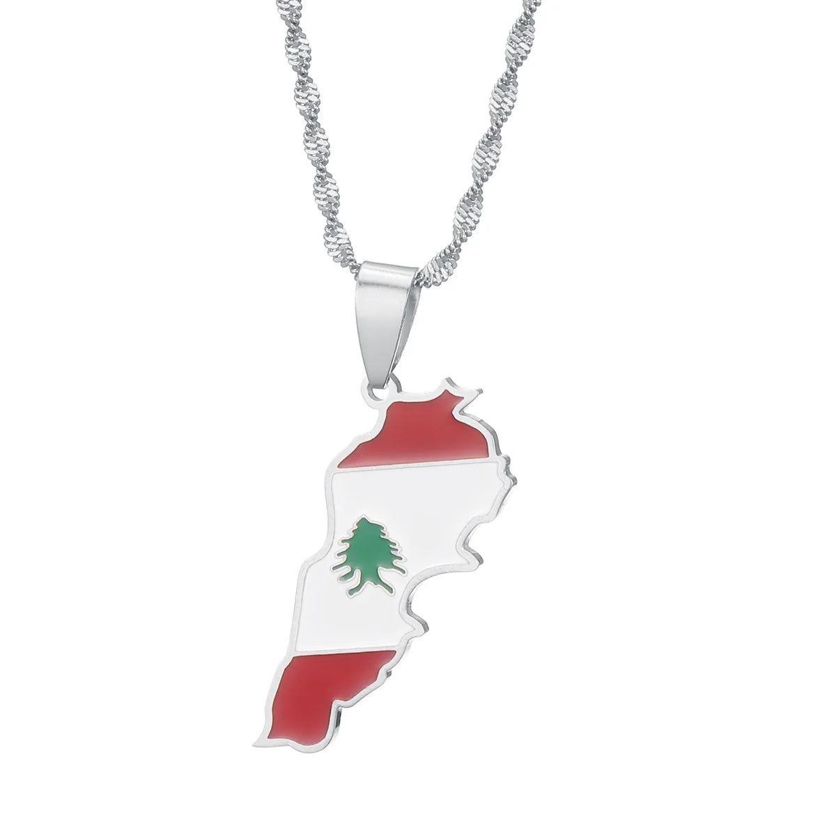 Lebanon Flag Necklace – Arwino