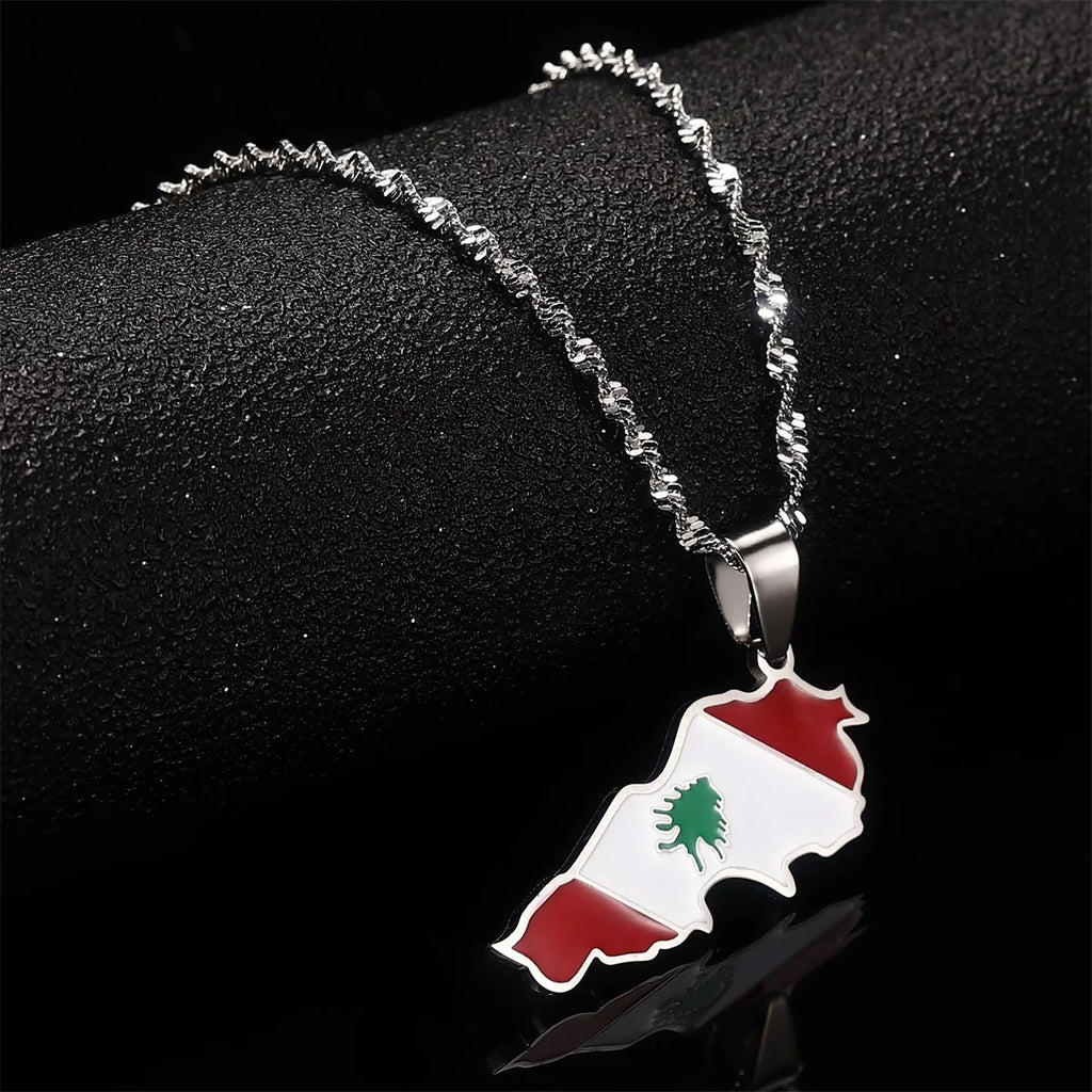 Lebanon Flag Necklace – Arwino