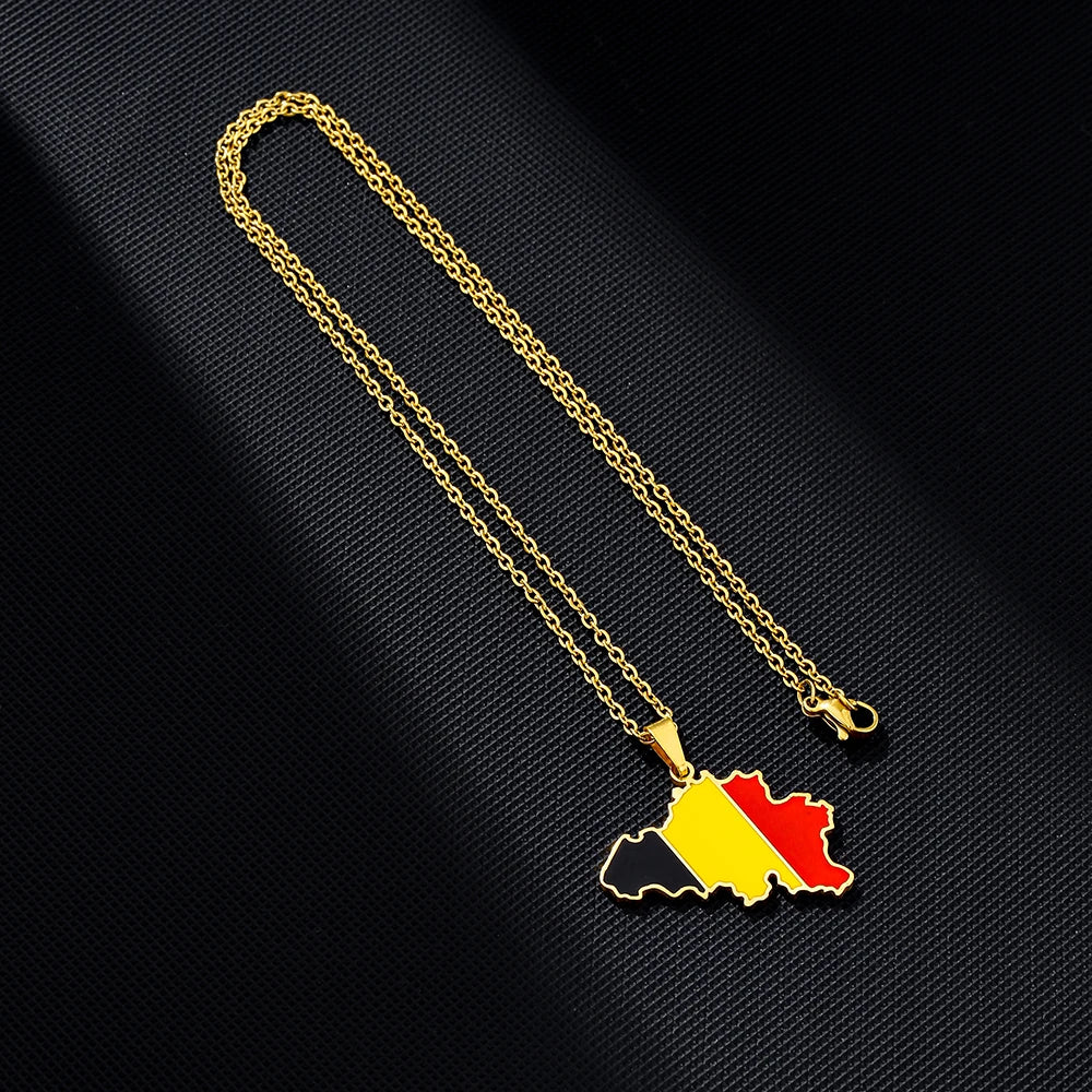 Belgium Flag Necklace – Arwino