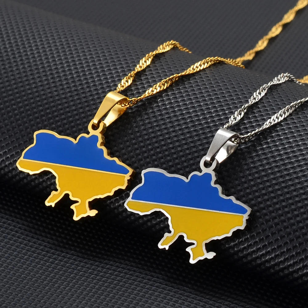 Ukraine Flag Necklace – Arwino