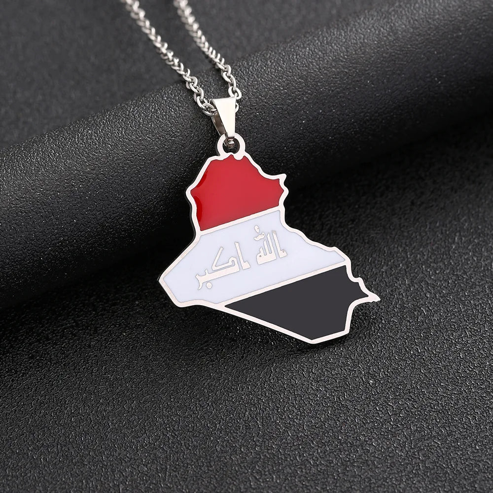 Iraq Flag Necklace - Arwino