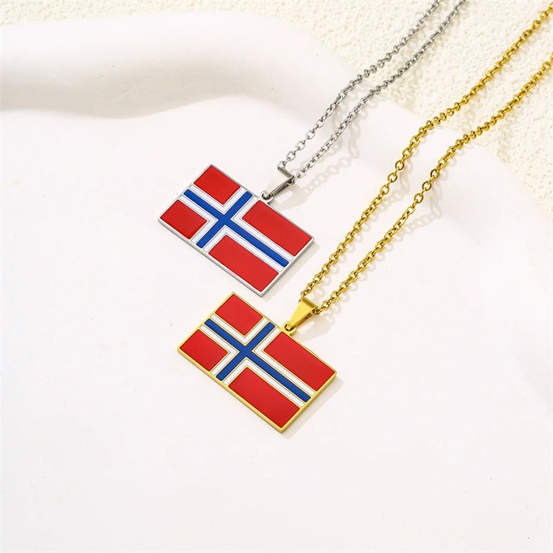 Norway Flag Necklace – Arwino