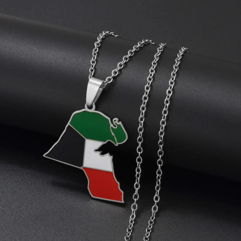 Kuwait Flag Necklace - Arwino