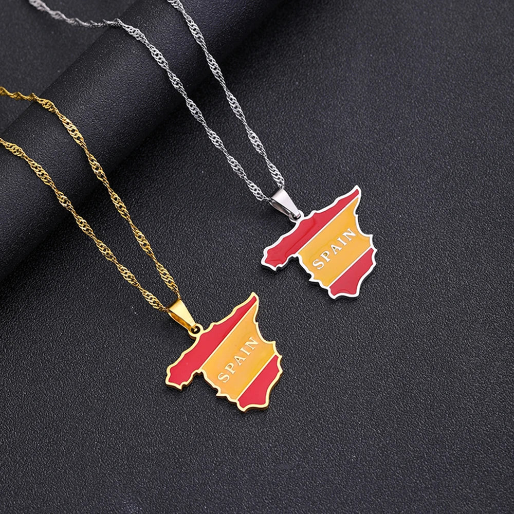 Spain Flag Necklace – Arwino