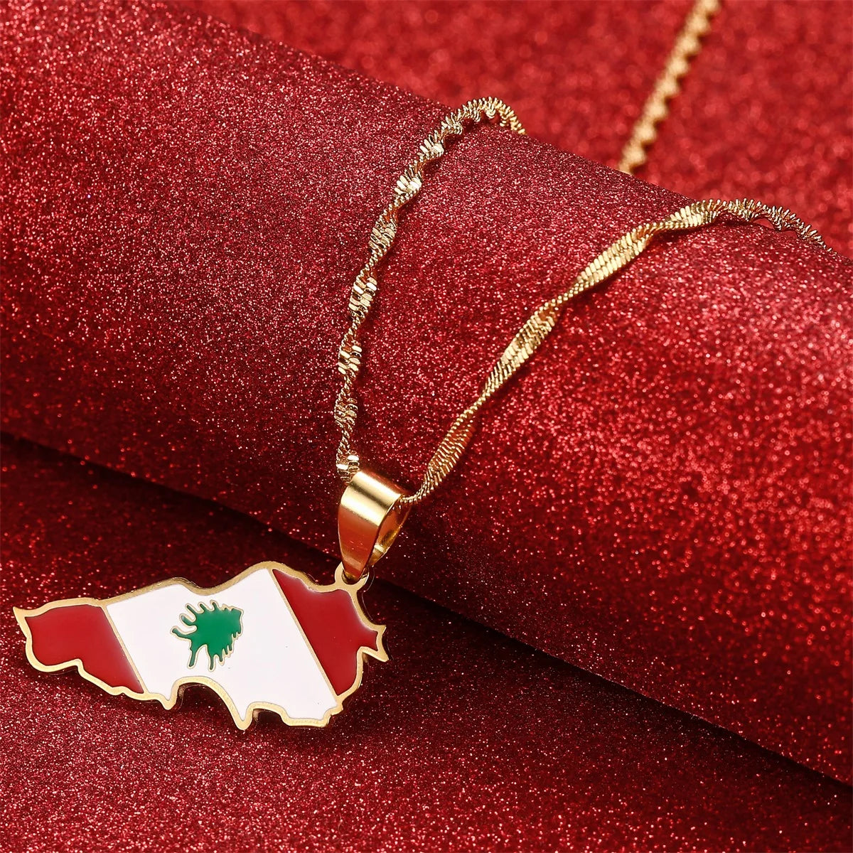 Lebanon Flag Necklace – Arwino