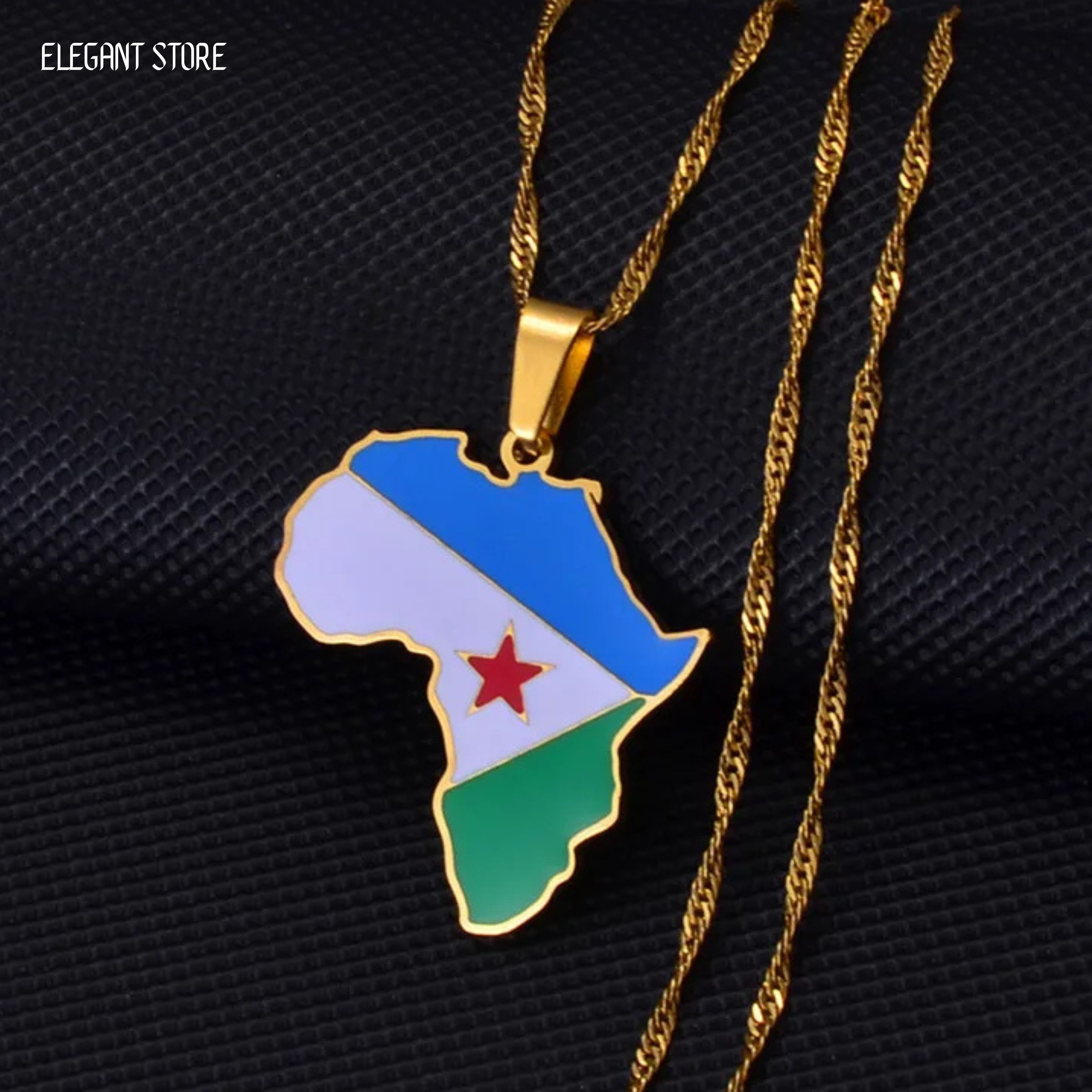 Djibouti Flag Necklace – Arwino