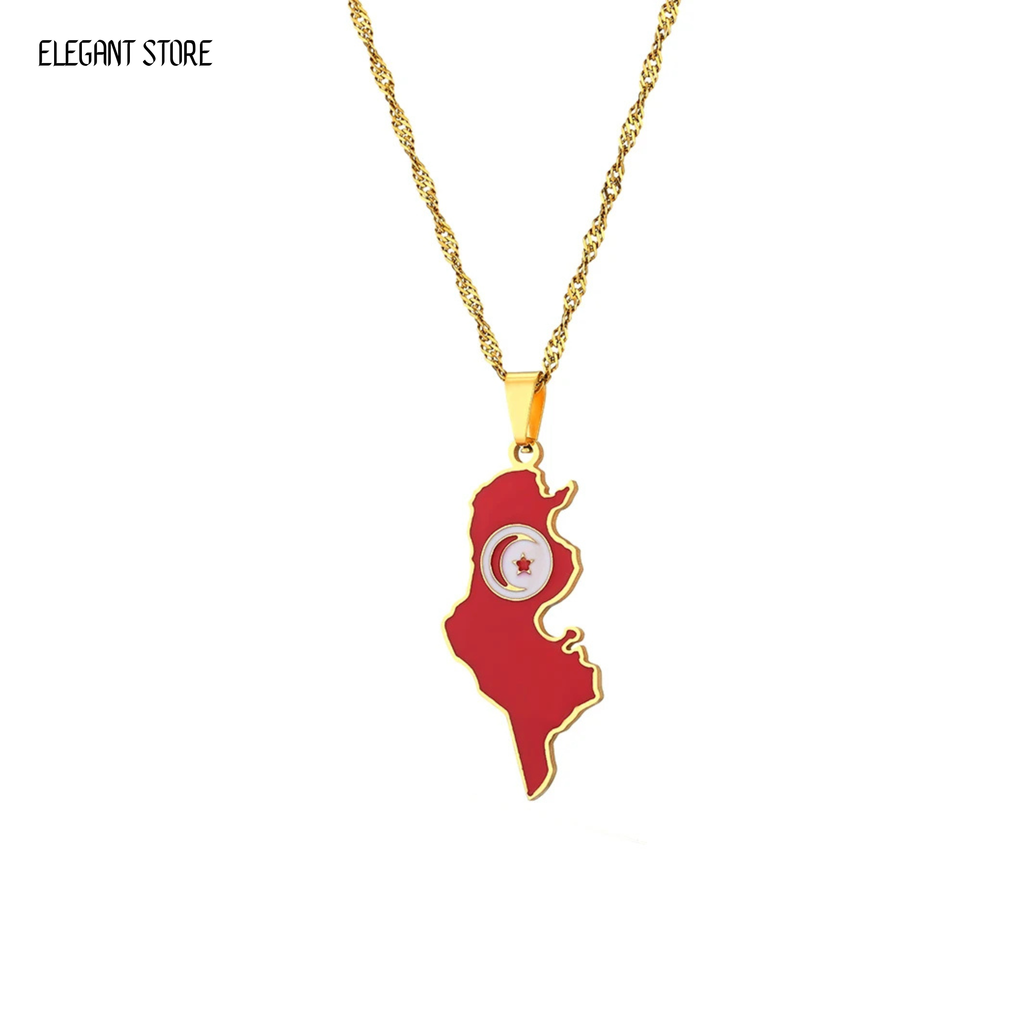 Tunisia Flag Necklace – Arwino