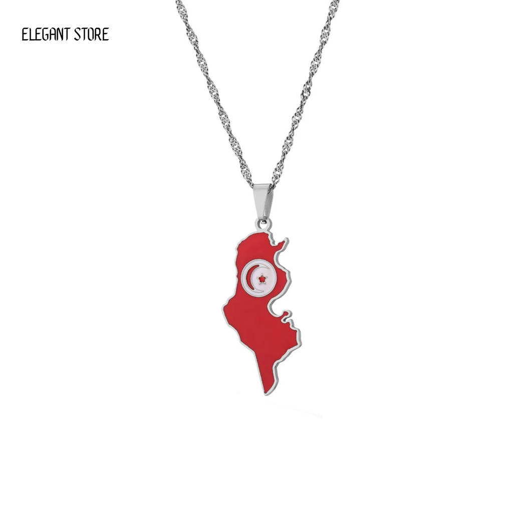 Tunisia Flag Necklace – Arwino