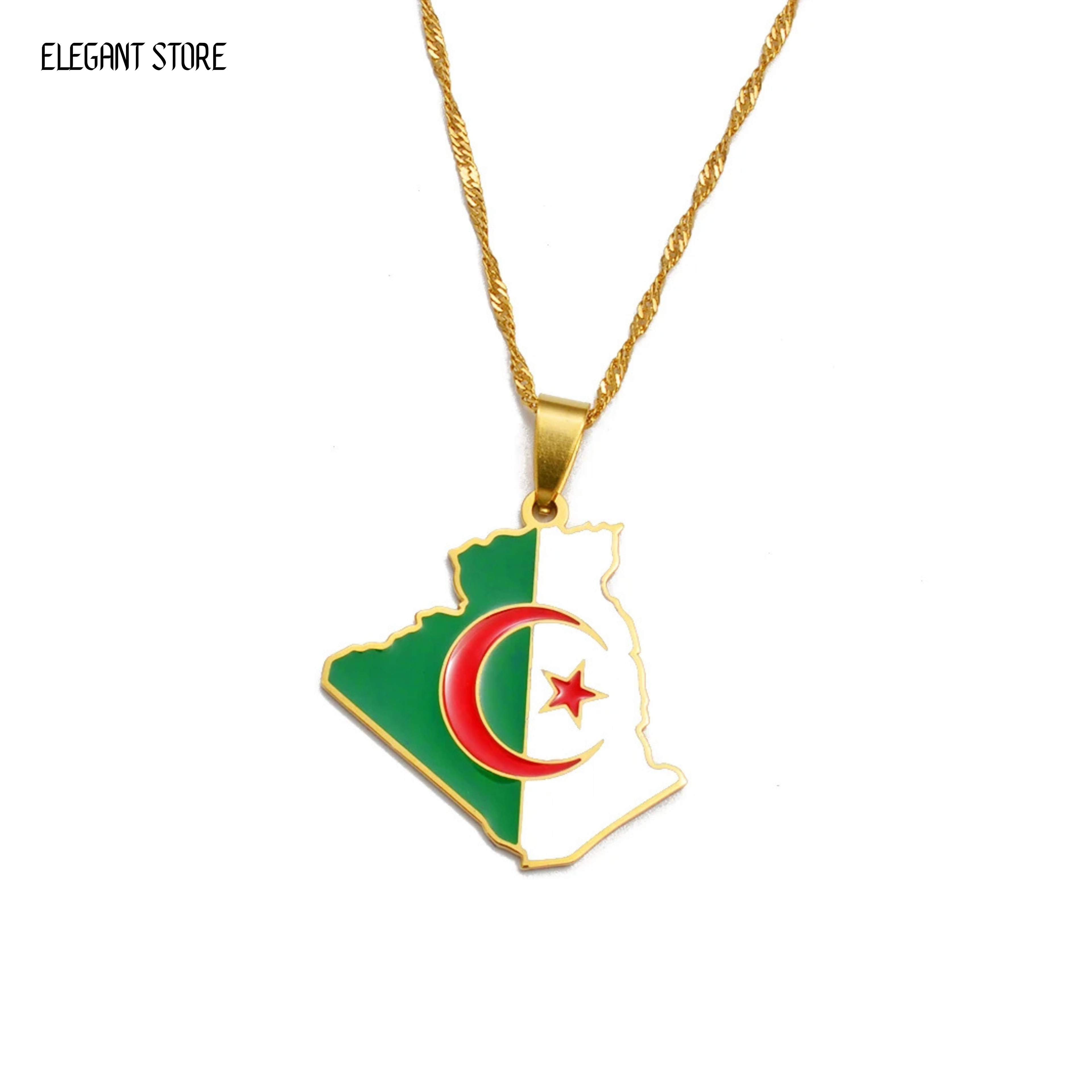 Algeria Flag Necklace – Arwino