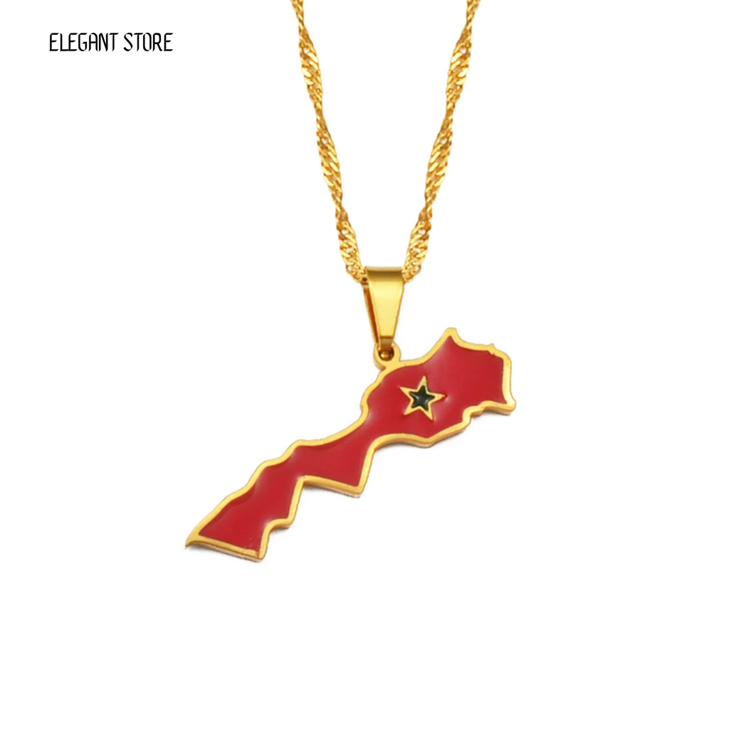 Morocco Flag Necklace – Arwino