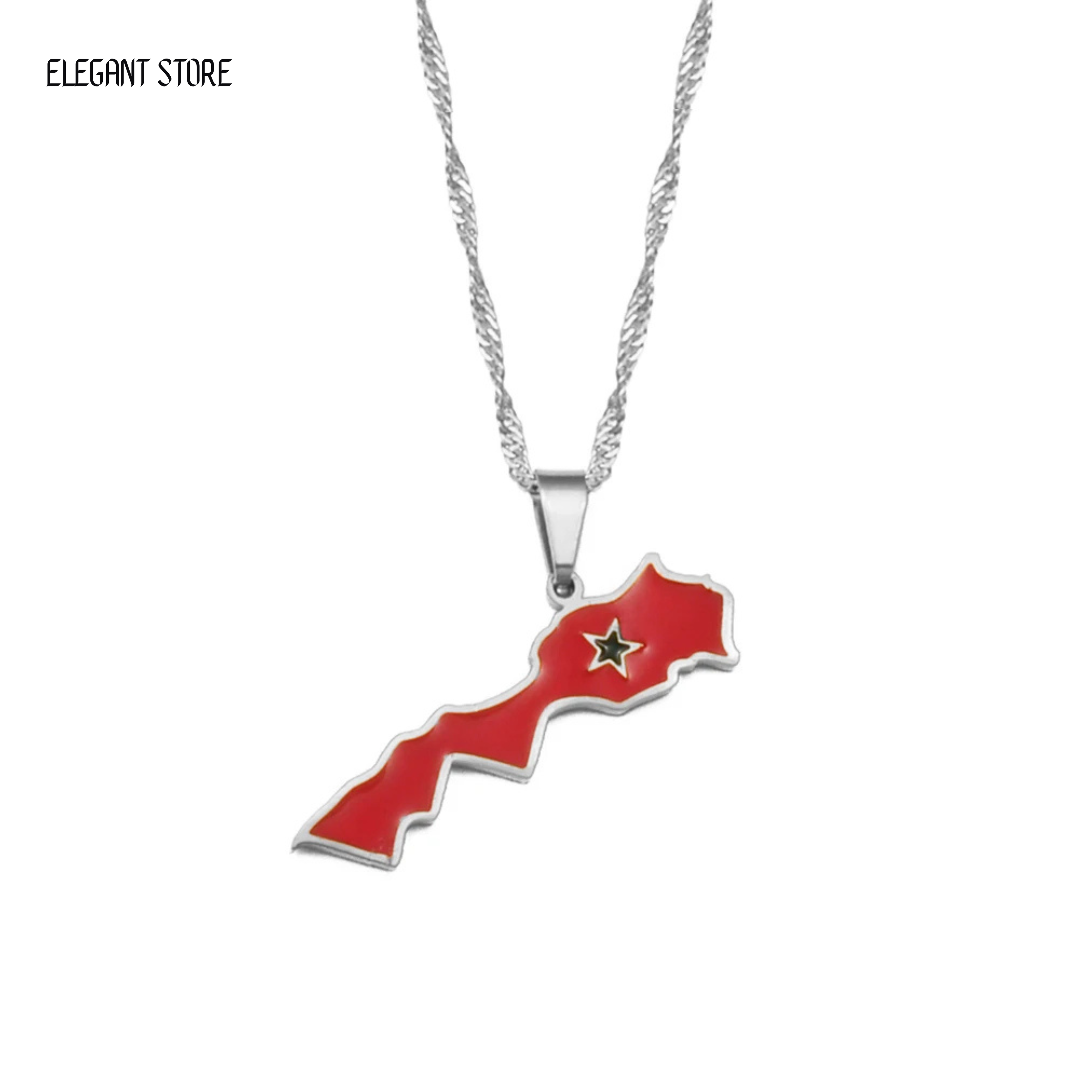 Morocco Flag Necklace – Arwino