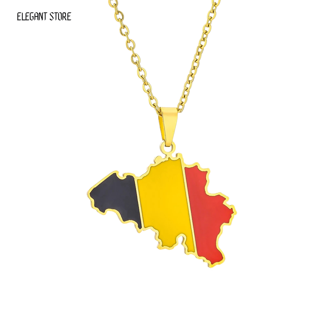 Belgium Flag Necklace – Arwino