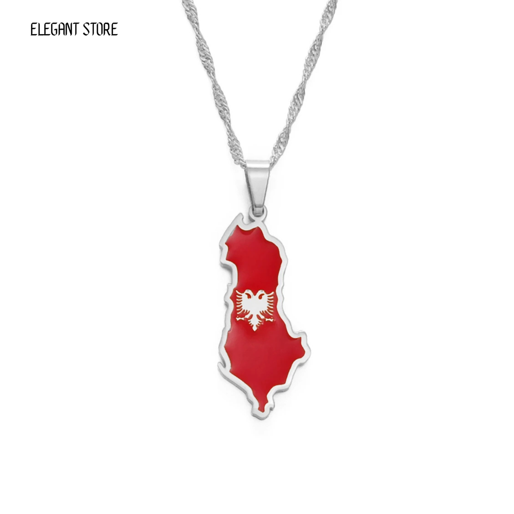 Albania Flag Necklace – Arwino