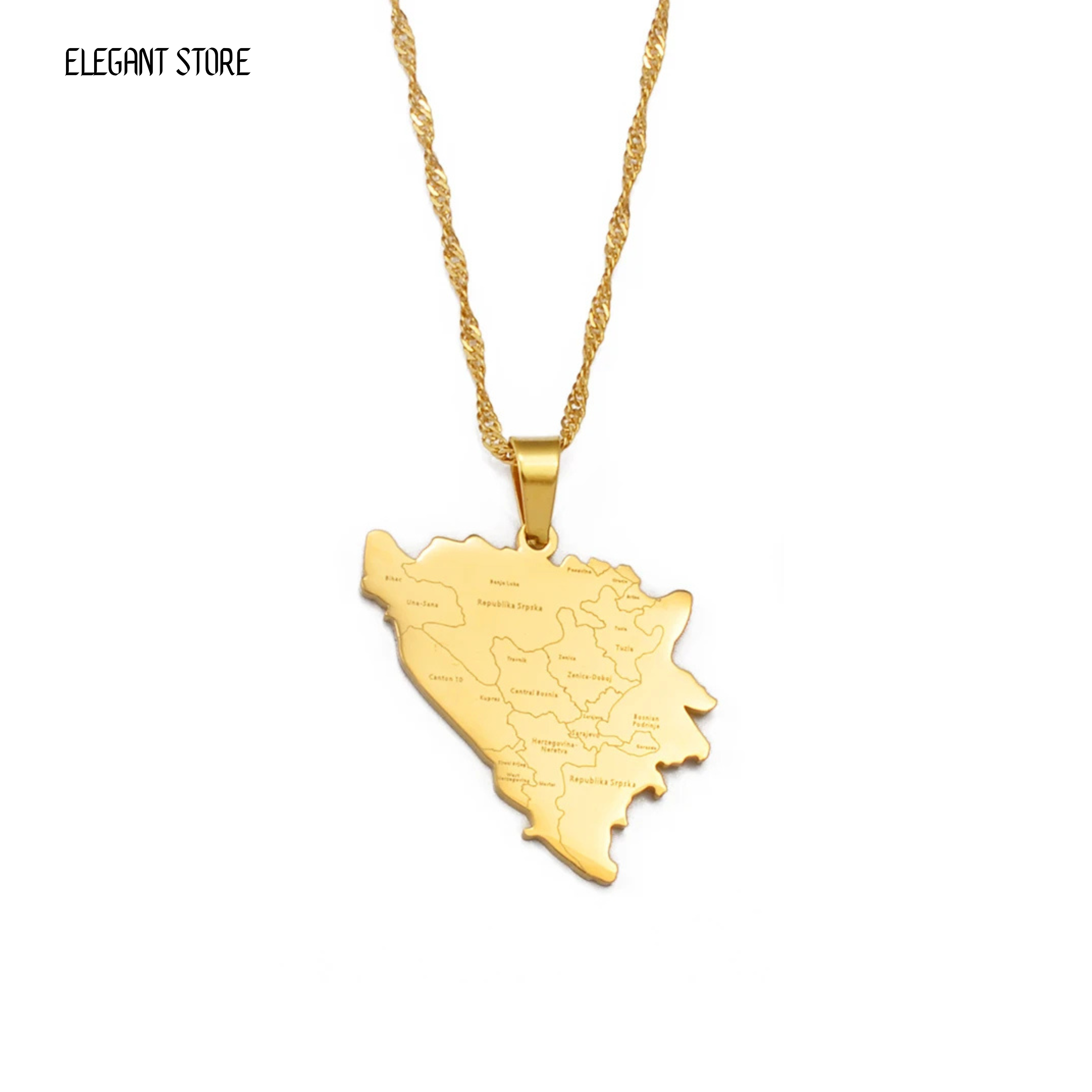 Bosnia and Herzegovina City Necklace – Arwino