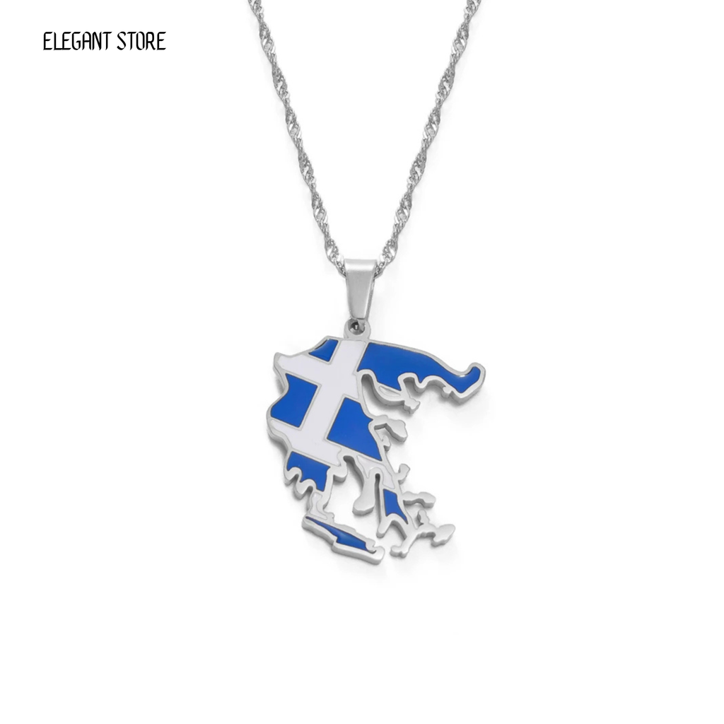 Greece Flag Necklace – Arwino
