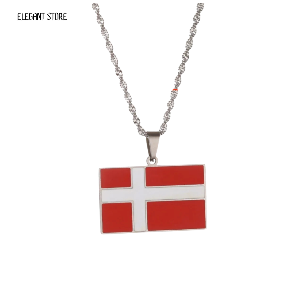 Denmark Flag Necklace – Arwino